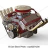 V8 Engine Big Turbo Power