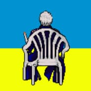 Vergil on a Plastic chair