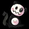 A happy panda bear