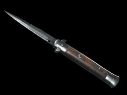 ★ Stiletto Knife | Damascus Steel (Well-Worn)