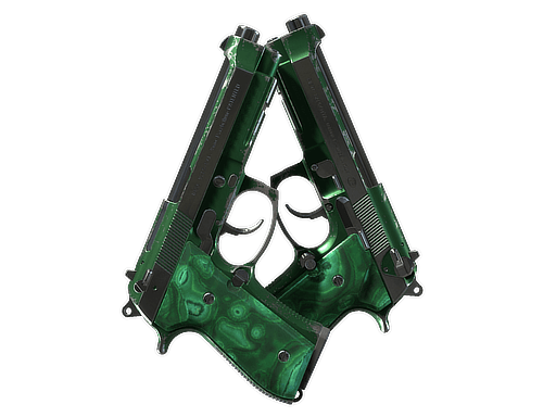 Dual Berettas | Polished Malachite (Field-Tested)