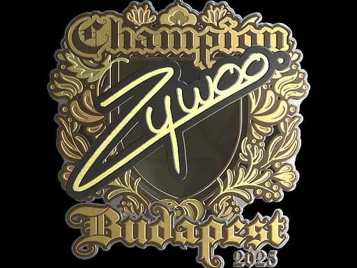 Sticker | ZywOo (Gold, Champion) | Budapest 2025