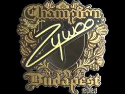Sticker | ZywOo (Gold, Champion) | Budapest 2025
