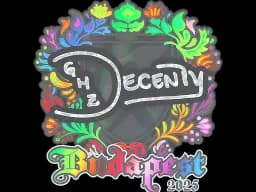 Sticker | decenty (Holo) | Budapest 2025