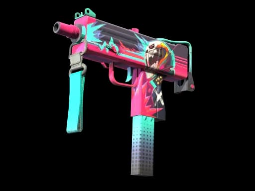 StatTrak™ MAC-10 | Neon Rider (Well-Worn)