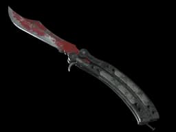 ★ StatTrak™ Butterfly Knife | Crimson Web (Battle-Scarred)