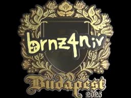Sticker | brnz4n (Gold) | Budapest 2025