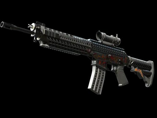 StatTrak™ SG 553 | Heavy Metal (Well-Worn)