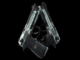 StatTrak™ Dual Berettas | Dezastre (Well-Worn)