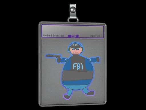 Sticker Slab | Poorly Drawn FBI (Holo)