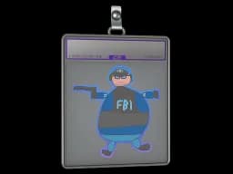 Sticker Slab | Poorly Drawn FBI (Holo)