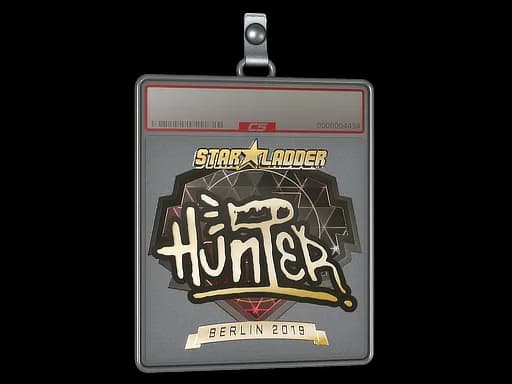 Sticker Slab | huNter- (Gold) | Berlin 2019