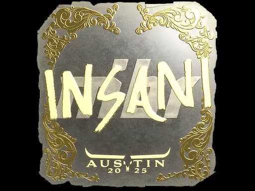 Sticker | insani (Gold) | Austin 2025