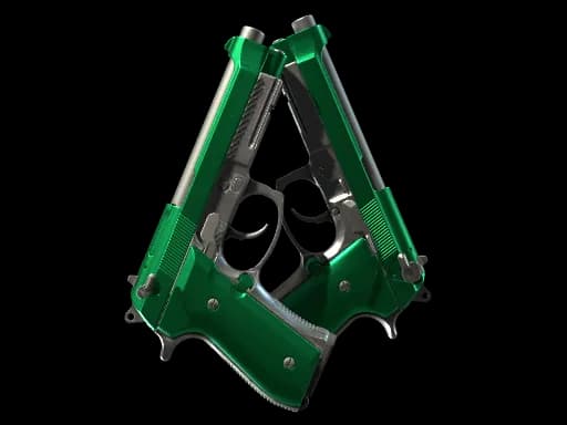 Dual Berettas | Emerald (Minimal Wear)