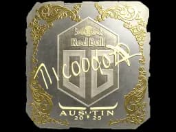 Sticker | nicoodoz (Gold) | Austin 2025