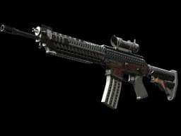 StatTrak™ SG 553 | Heavy Metal (Battle-Scarred)