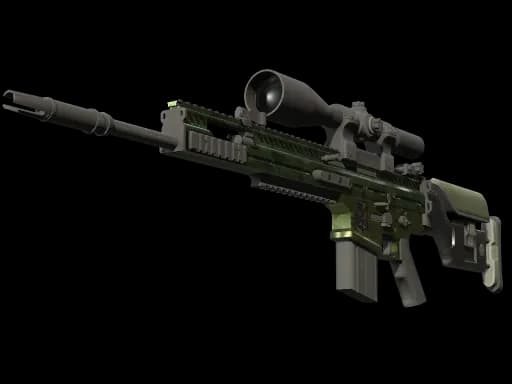 StatTrak™ SCAR-20 | Green Marine (Well-Worn)