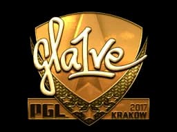 Sticker | gla1ve (Gold) | Krakow 2017