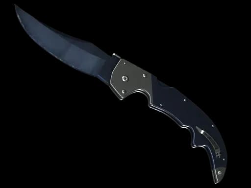 ★ StatTrak™ Falchion Knife | Blue Steel (Battle-Scarred)