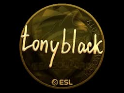 Sticker | tonyblack (Gold) | Katowice 2019