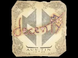 Sticker | decenty | Austin 2025