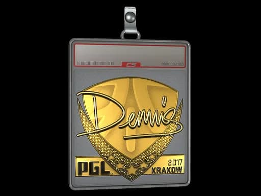 Sticker Slab | dennis (Gold) | Krakow 2017