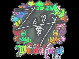 Sticker | zevy (Holo) | Budapest 2025