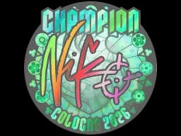 Sticker | NiKo (Holo, Champion) | Cologne 2026
