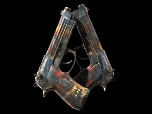 Dual Berettas | Hideout (Well-Worn)