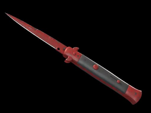★ Stiletto Knife | Crimson Web (Well-Worn)