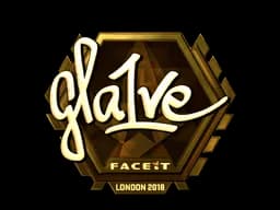 Sticker | gla1ve (Gold) | London 2018