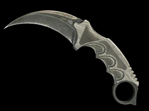 ★ StatTrak™ Karambit | Black Laminate (Battle-Scarred)