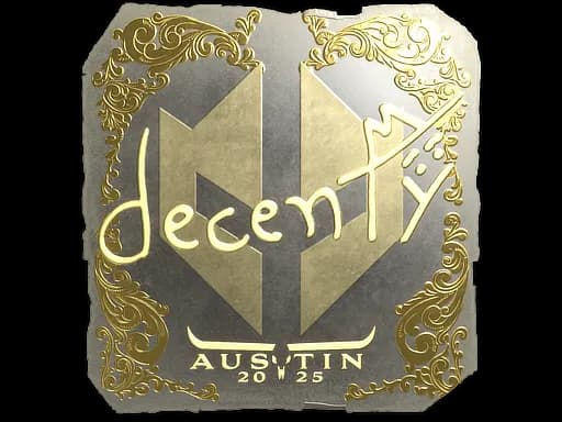 Sticker | decenty (Gold) | Austin 2025