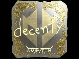Sticker | decenty (Gold) | Austin 2025