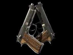 StatTrak™ Dual Berettas | Black Limba (Well-Worn)