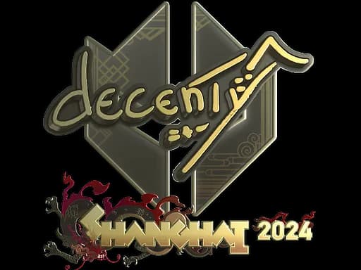 Sticker | decenty (Gold) | Shanghai 2024