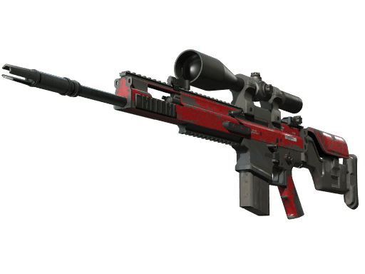 StatTrak™ SCAR-20 | Crimson Web (Well-Worn)