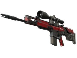 StatTrak™ SCAR-20 | Crimson Web (Well-Worn)