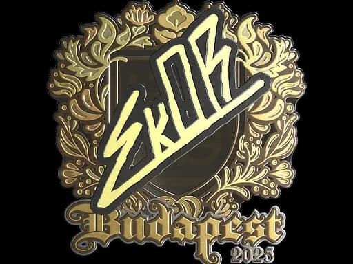 Sticker | sk0R (Gold) | Budapest 2025