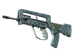 FAMAS | Cyanospatter (Well-Worn)
