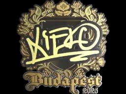 Sticker | xiELO (Gold) | Budapest 2025