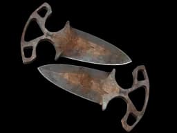 ★ Shadow Daggers | Rust Coat (Battle-Scarred)