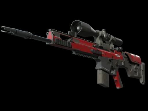 SCAR-20 | Crimson Web (Well-Worn)