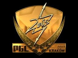 Sticker | Zeus (Gold) | Krakow 2017