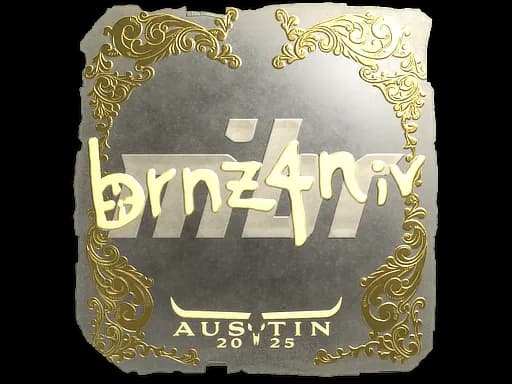 Sticker | brnz4n (Gold) | Austin 2025