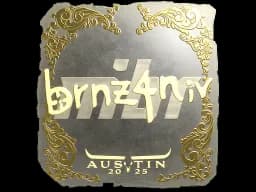 Sticker | brnz4n (Gold) | Austin 2025