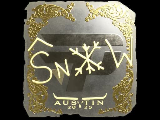 Sticker | snow (Gold) | Austin 2025