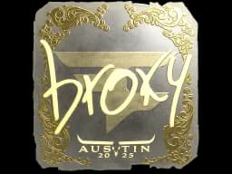 Sticker | broky (Gold) | Austin 2025