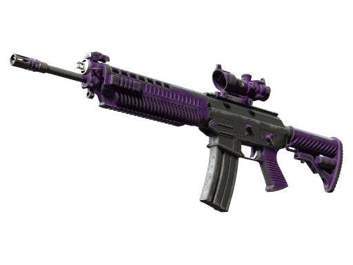 StatTrak™ SG 553 | Ultraviolet (Battle-Scarred)