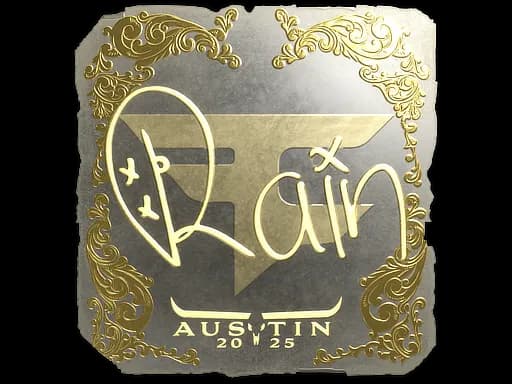 Sticker | rain (Gold) | Austin 2025